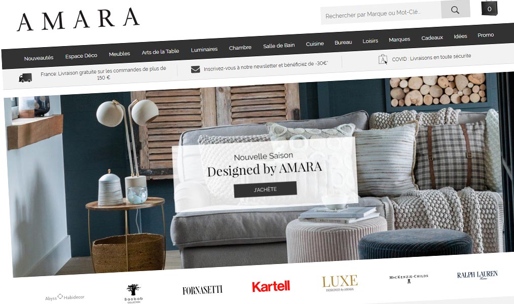 Amara, spécialiste de la décoration d'intérieure.