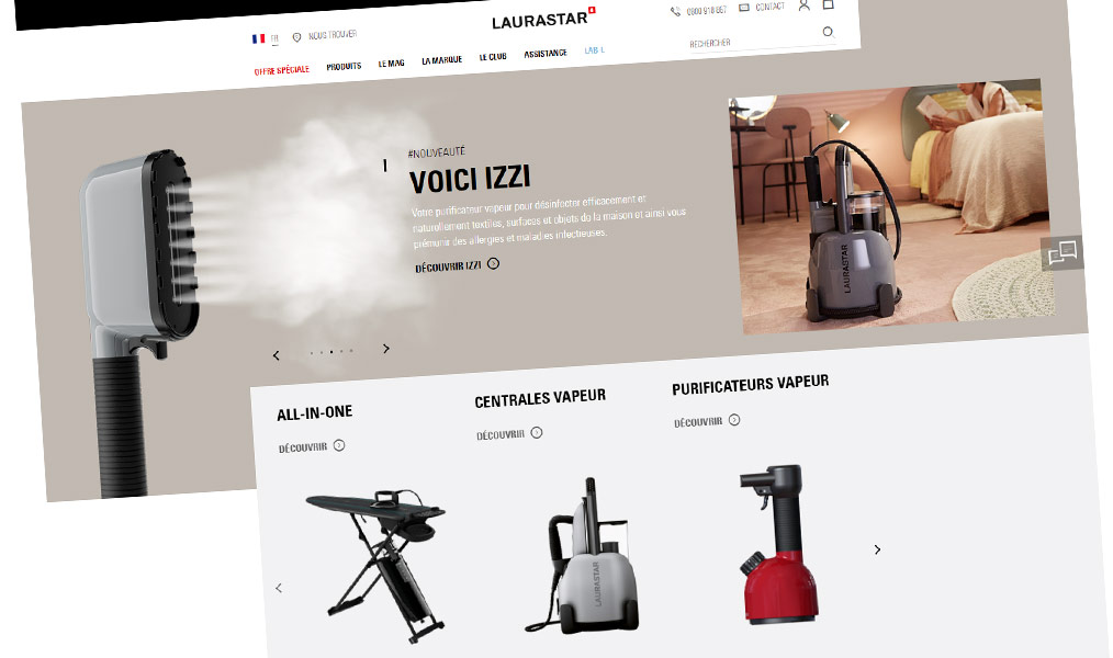Boutique officielle des systèmes vapeur Laurastar.