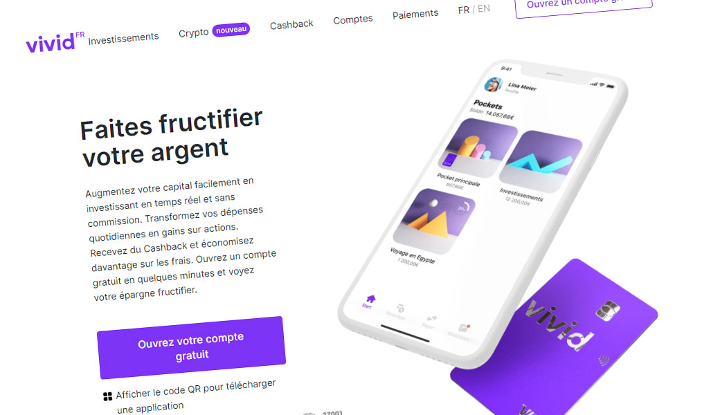 Compte bancaire investissement, cashback et carte métal !