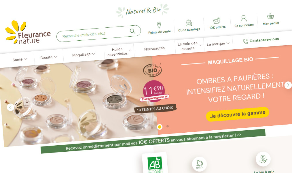 Concepteur de cosmétiques et compléments alimentaires bio.
