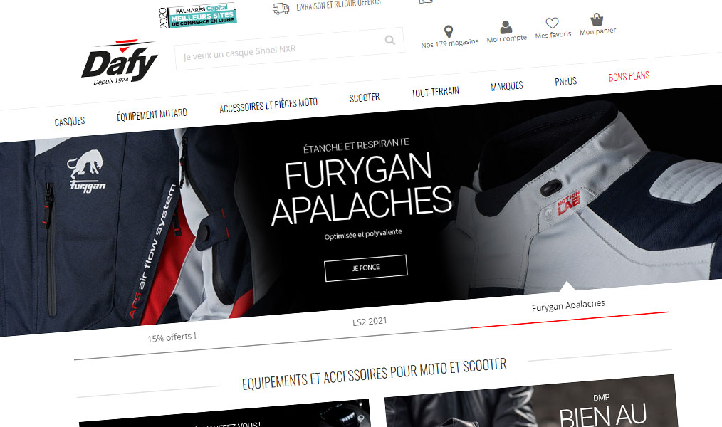 Dafy, casques et plus encore pour les motards.