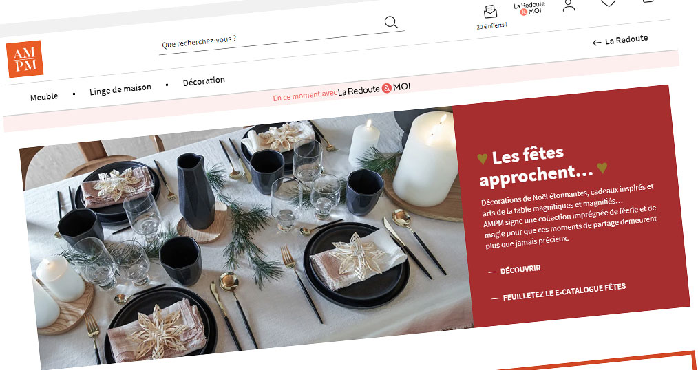 Décoration, mobilier et linge de maison sur AMPM.