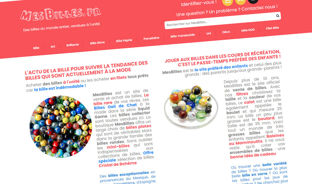 Des billes du monde entier.