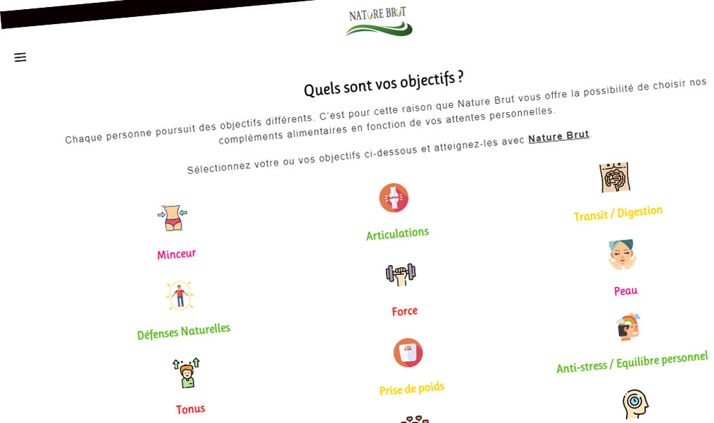 Des compléments alimentaires en fonction de vos objectifs.