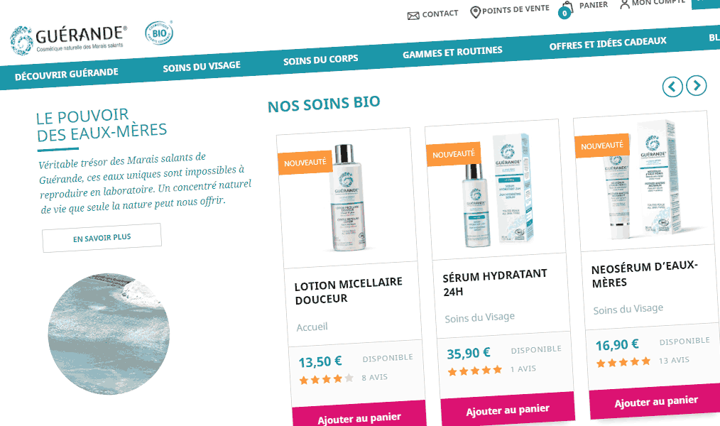 Des cosmétiques inspirés des ressources naturelles des marais de Gérande.