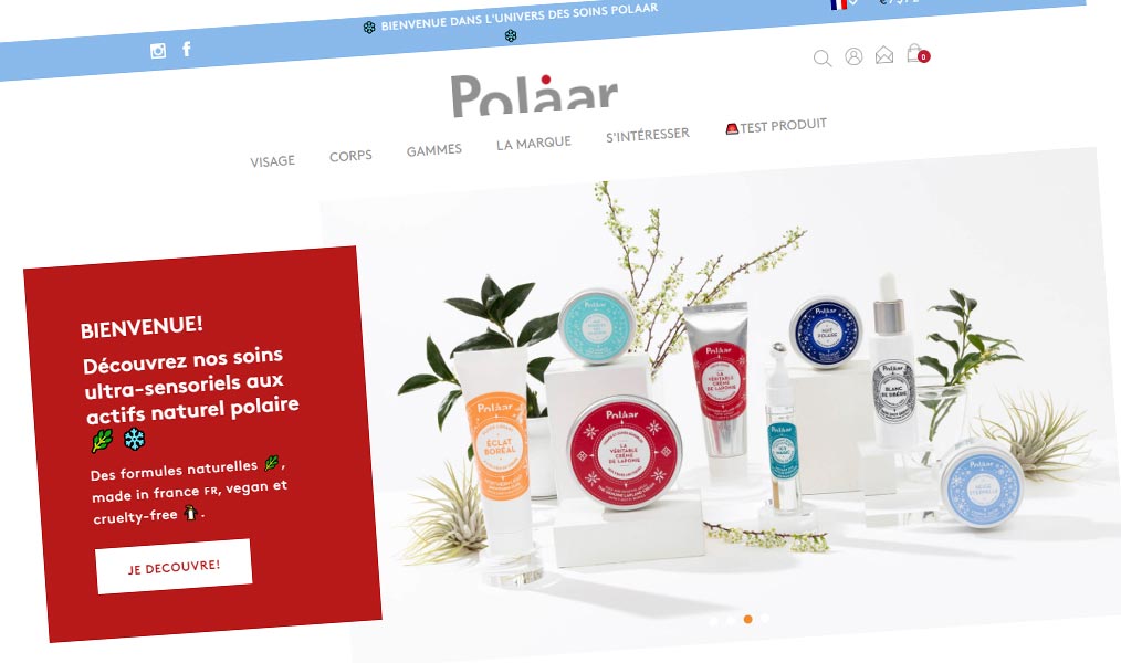 Des cosmétiques aux actifs polaires.