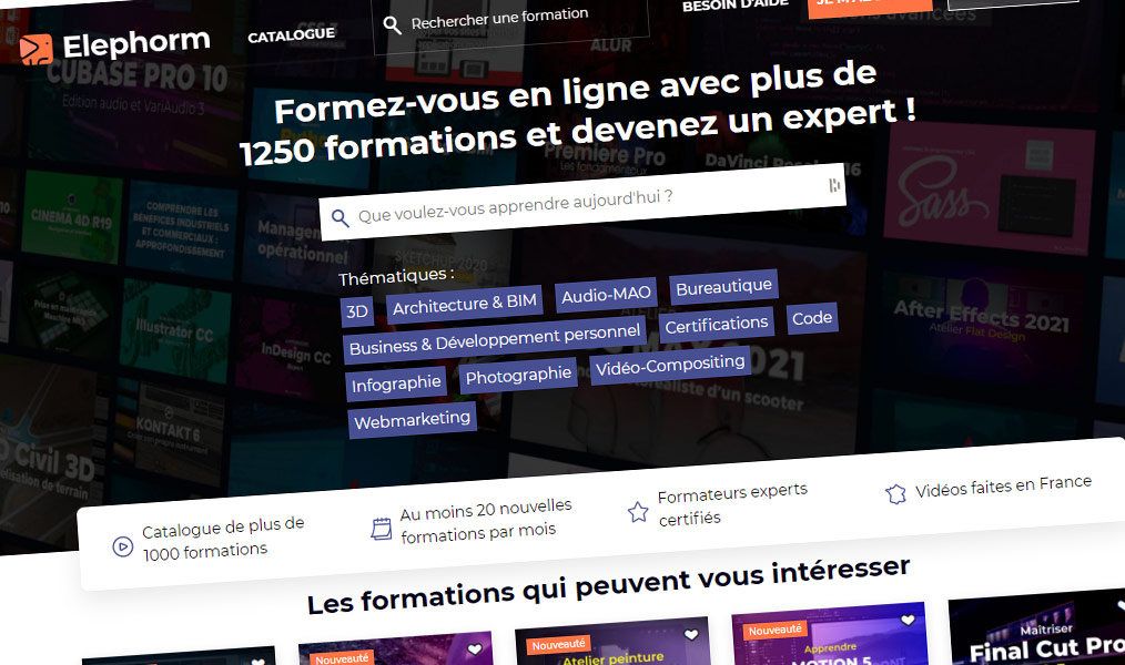 Des milliers de formations numériques où et quand vous le voulez.