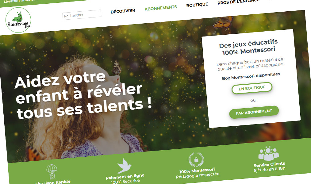 Des nouveaux jeux Montessori tous les mois.