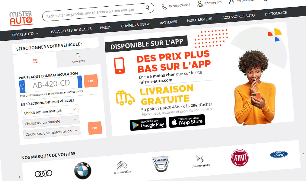 Des pièces détachées neuves pour votre automobile.