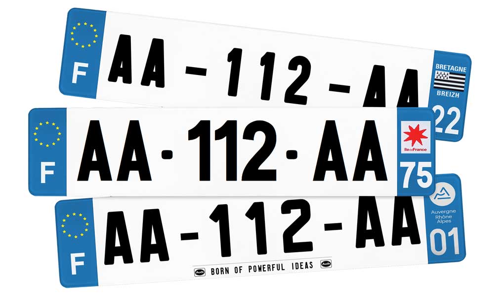 Les plaques d'immatriculation pour tous type de véhicule