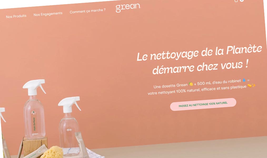 Des produits d'entretien engagés.