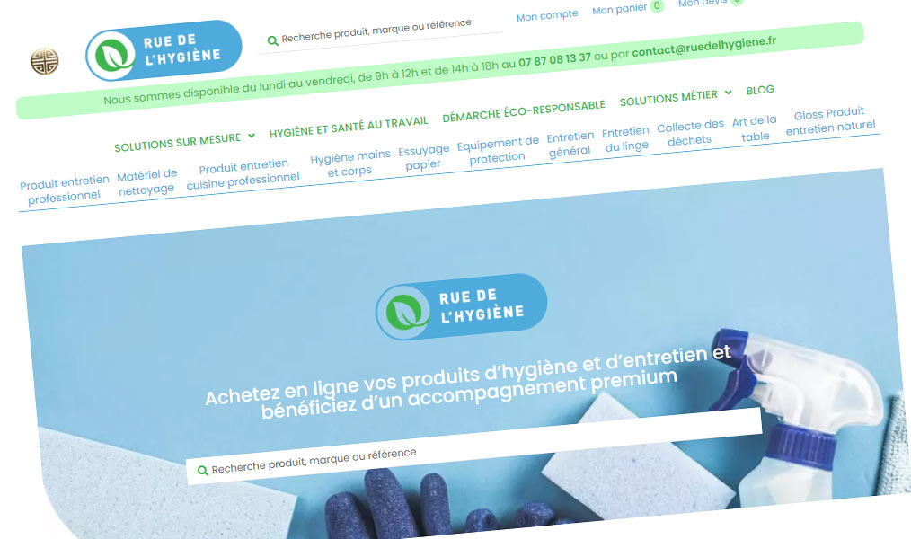 Des produits d'hygiène professionnels.