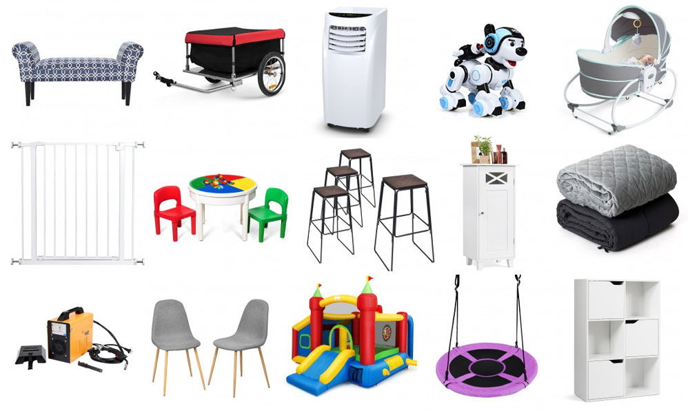 Des produits pour la maison sur Costway.