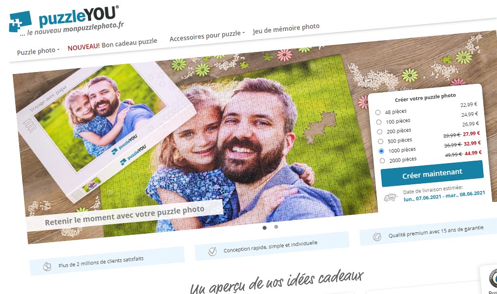 Des puzzles à partir de vos photos.