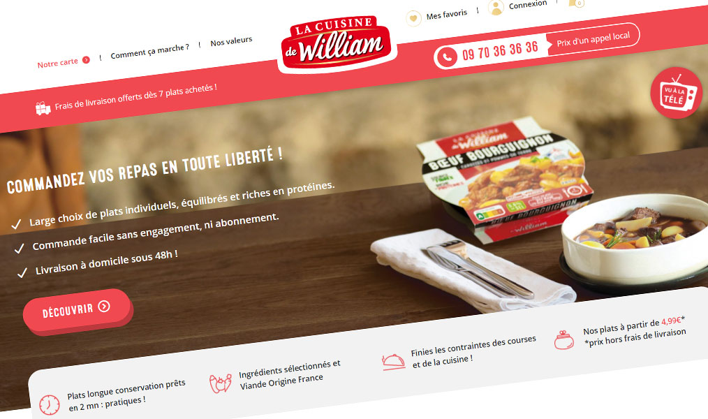 Des repas livrés directement chez vous.