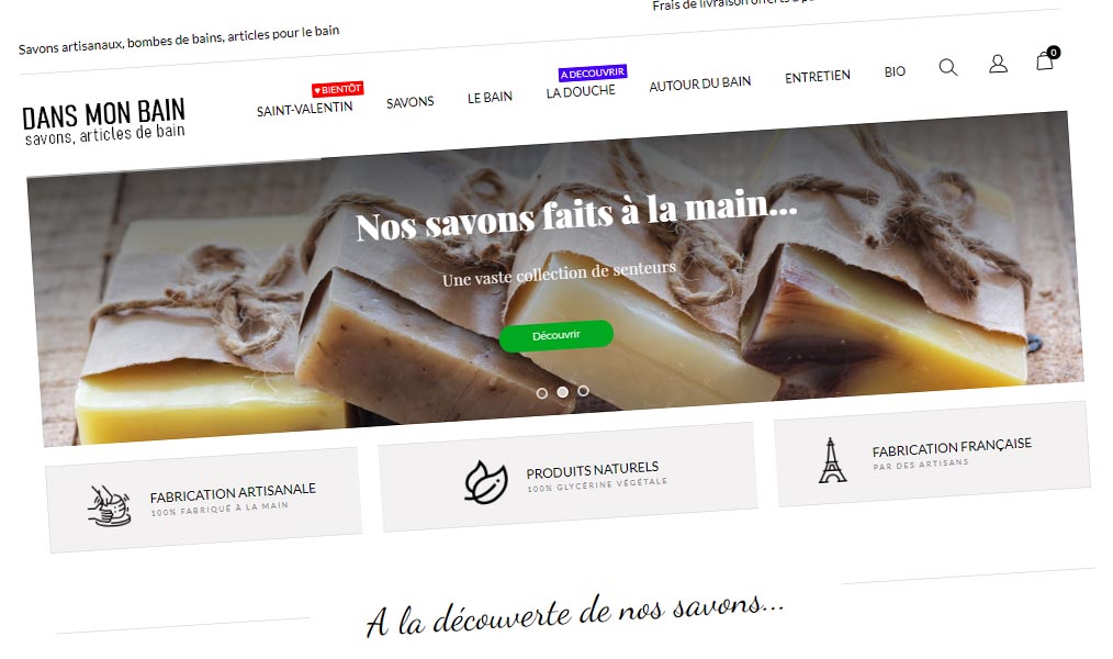 Des savons fabriqués à la main.