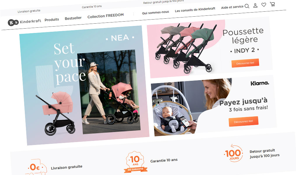 Équipements de qualité pour jeunes parents.