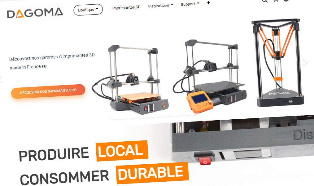 Fabricant d'imprimantes 3D made in France.