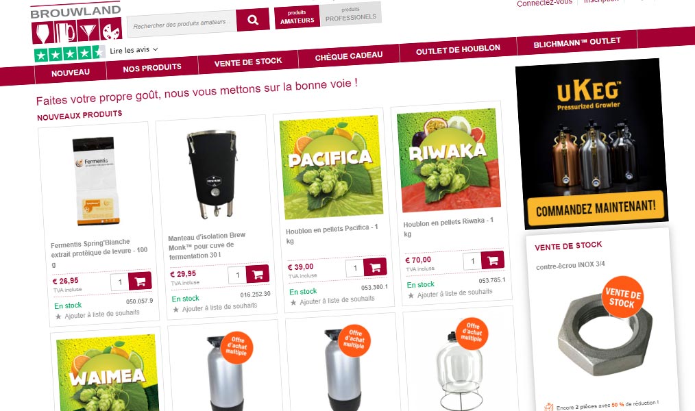 Fabriquez votre bière avec Brouwland.