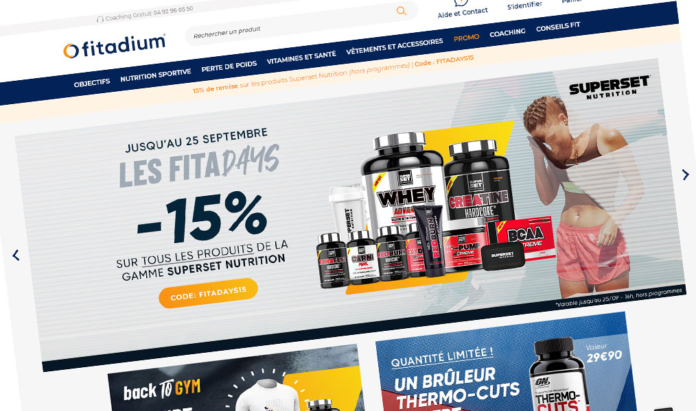 Fitness, nutrition et musculation avec Fitadium.