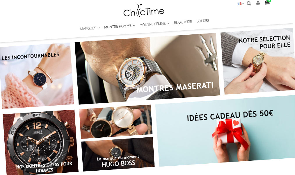 Grandes marques et modèles populaires de montres sur Chic Time.