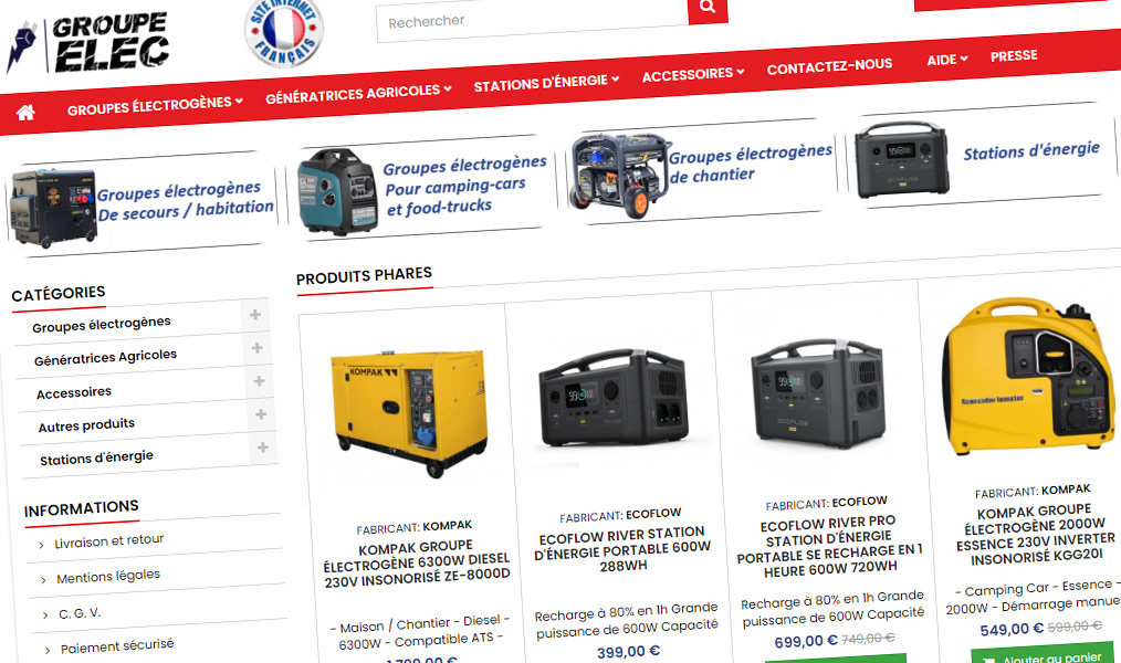 Groupes électrogènes pour toutes situations.