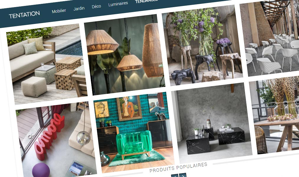 Inspirations meubles et déco chez Tentation.