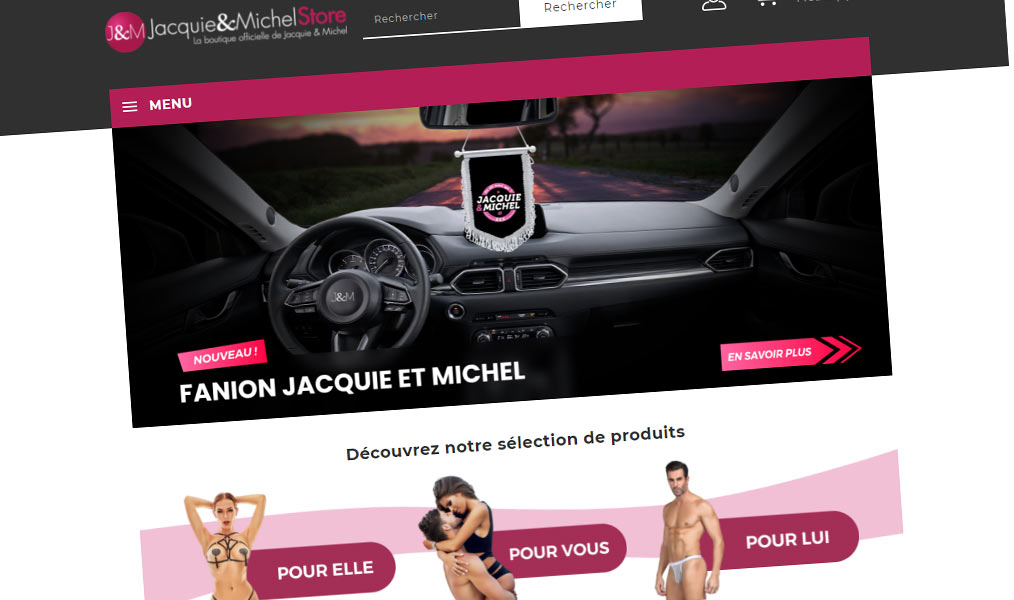 Jouets pour adultes et goodies à l'effigie de la marque J&M.