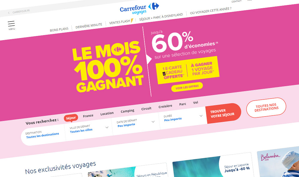 Les voyages par Carrfour.