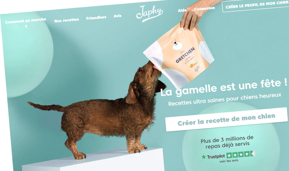 L'alimentation sur-mesure et saine pour chien.