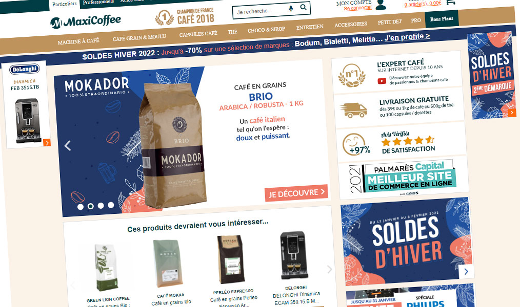 L'expert des machines à café, du café et du thé.