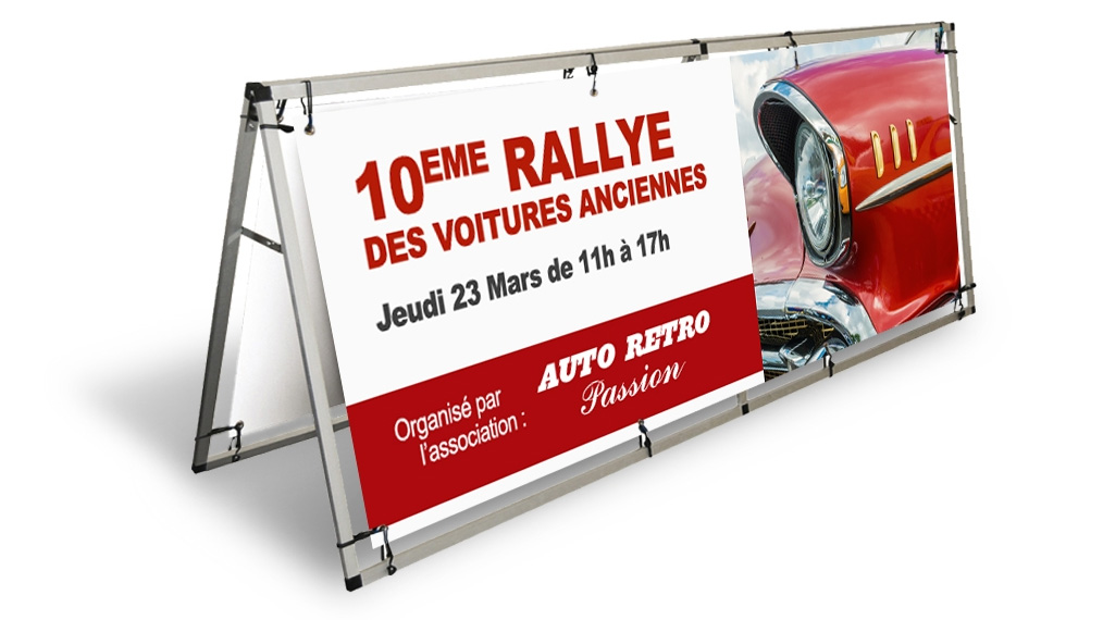 La bâche Event à poser avec structure alu autoportante.