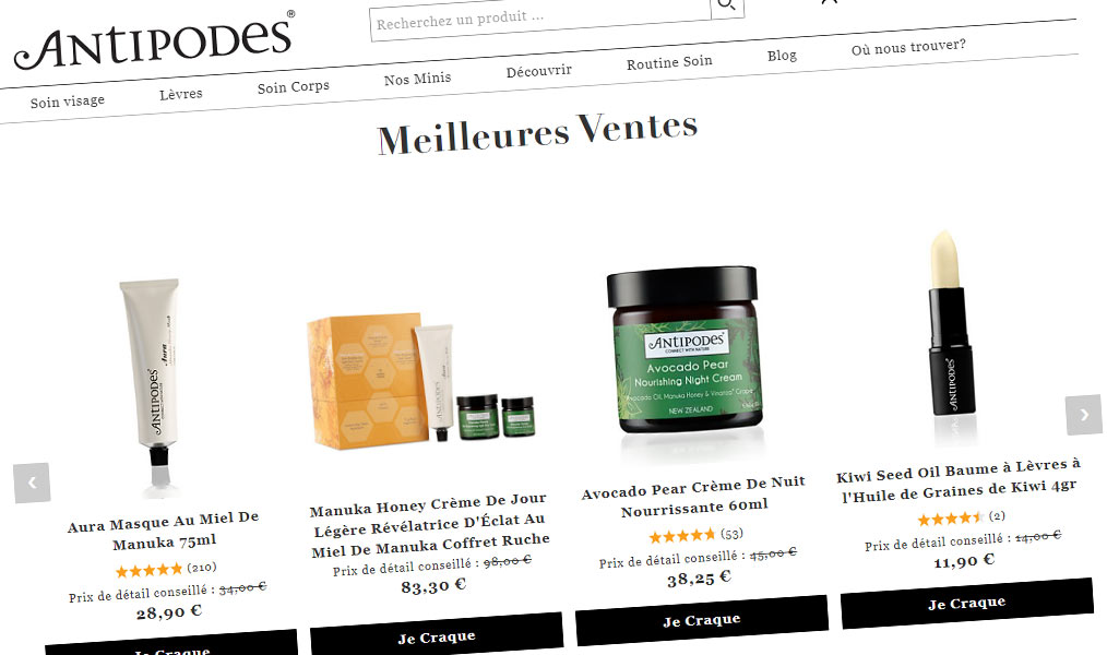 La beauté Green d'Antipodes.