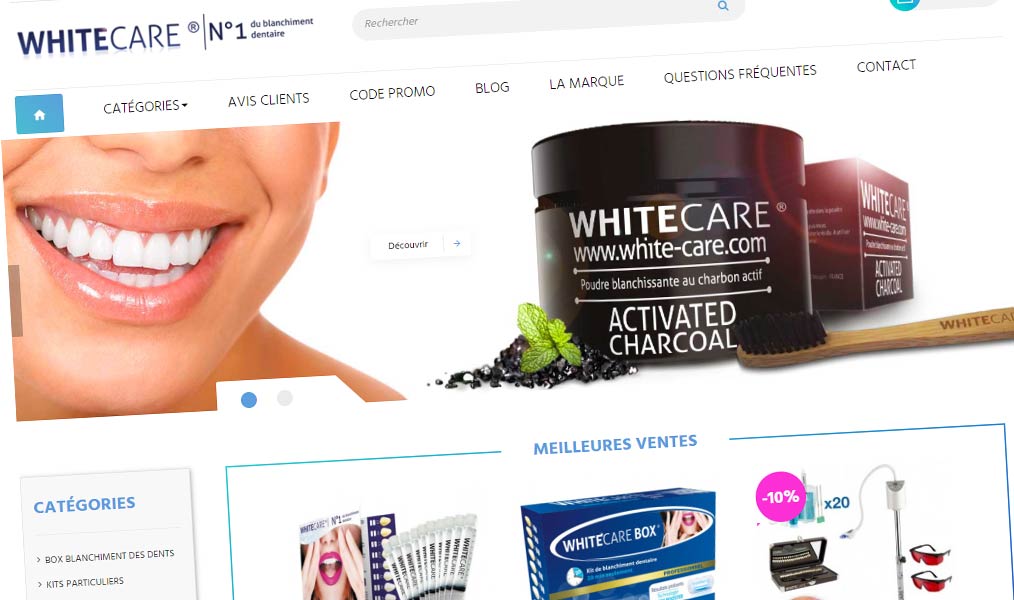 La boutique du blanchissement de dentition.