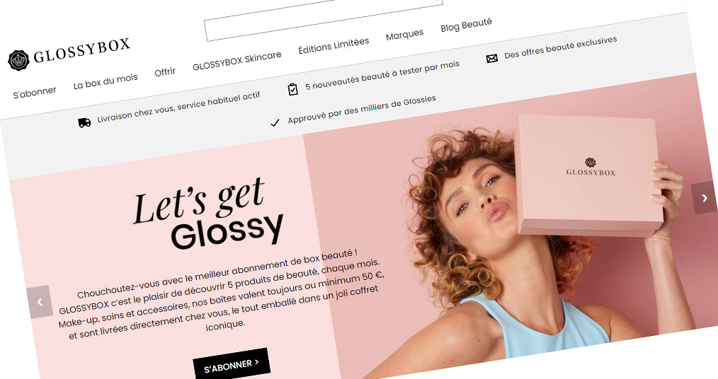 La box beauté GLOSSYBOX.