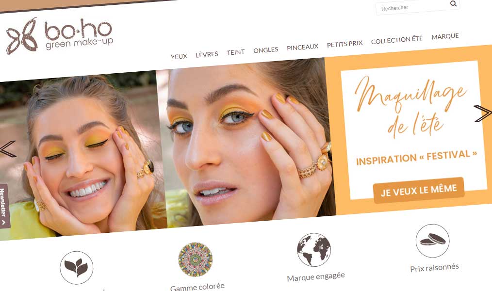 La marque de make up naturel et biologique.