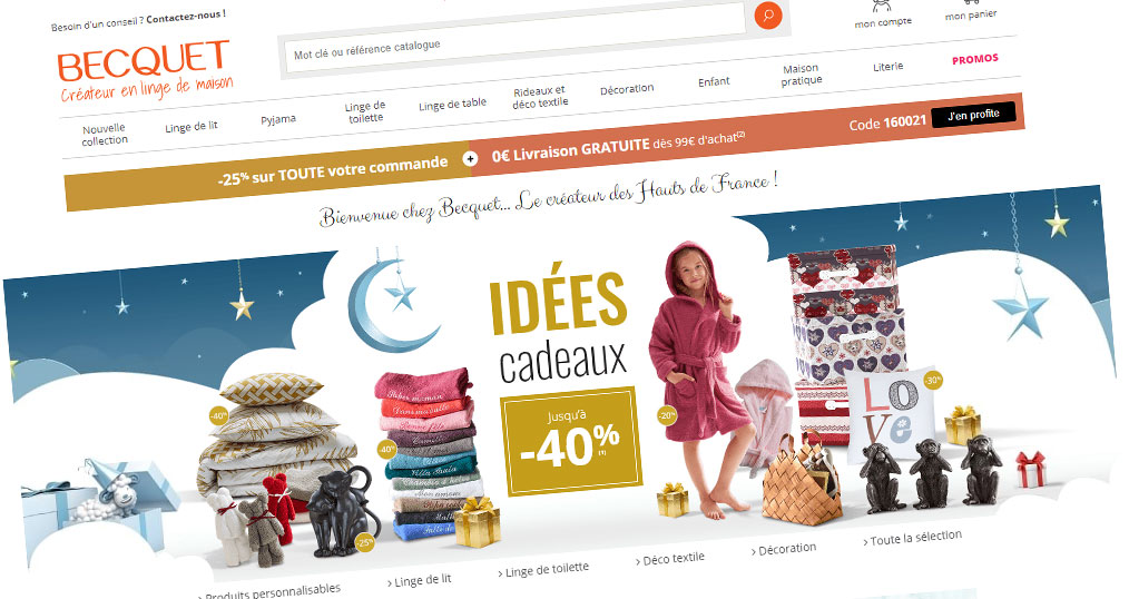 Le linge de lit Becquet.