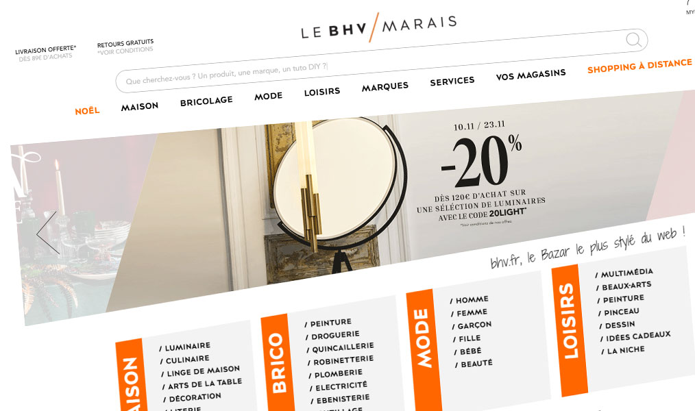 Le mythique Bazar de l'Hôtel de Ville sur internet.