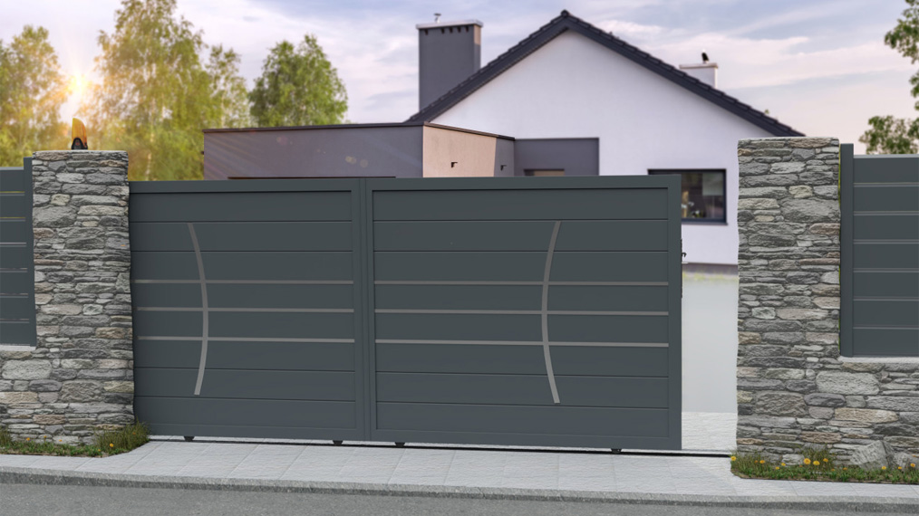 Portail aluminium coulissant - Série Dahlia