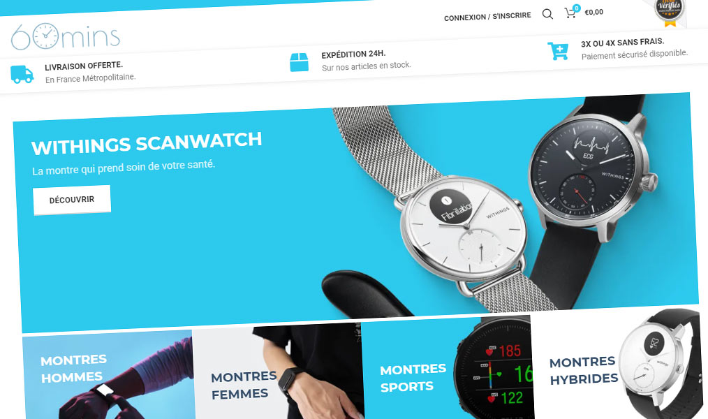 Le repère des montres connectées.