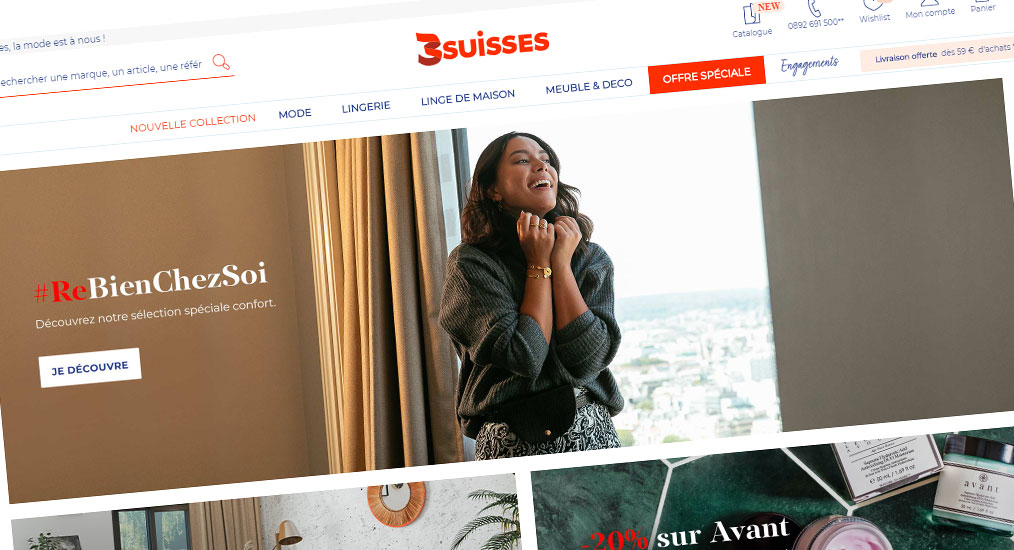 Le site internet du célèbre catalogue 3 Suisses.