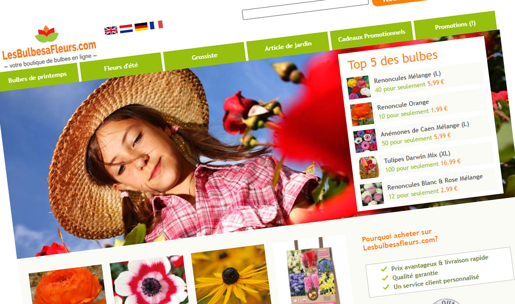 Le spécialiste des fleurs à bulbe, Lesbulbesafleurs.com.