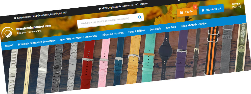 Le spécialiste des pièces horlogères, Braceletsdemontres.com.