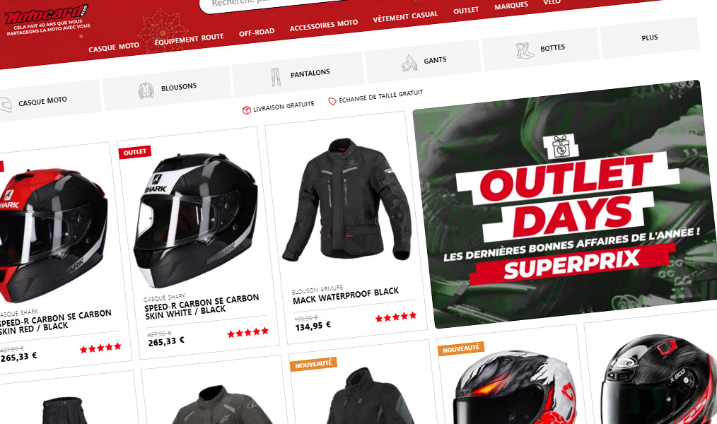 Le spécialiste ibérique de l'équipement du motard.