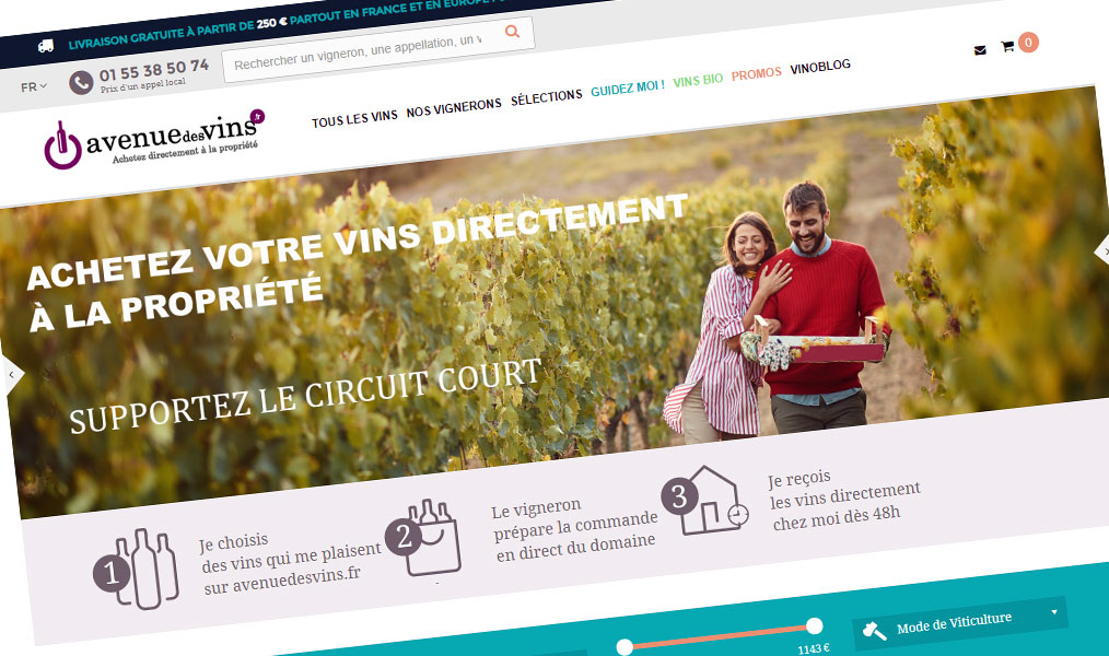 Le vin en direct de la propriété avec Avenue des Vins.
