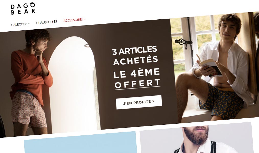 Les caleçons et accessoires masculins Dagobear.