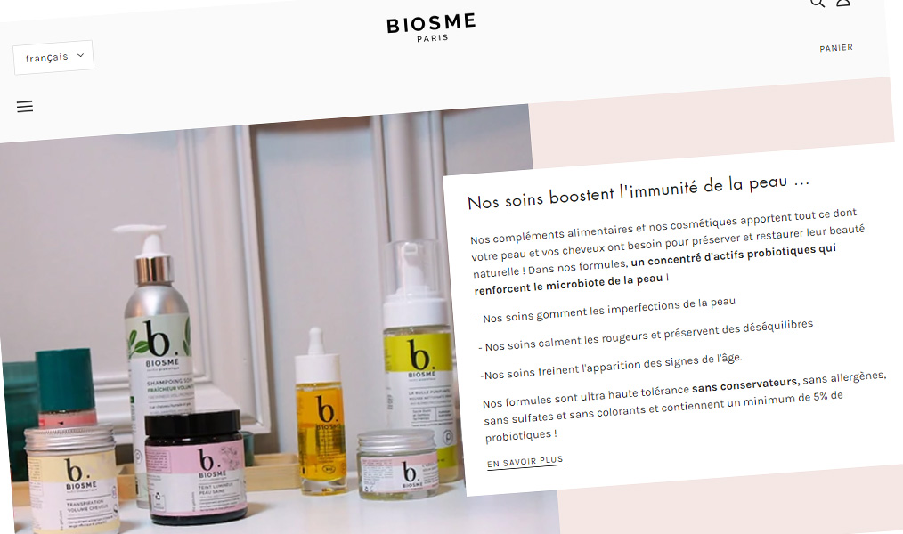 Les cosmétiques aux actifs probiotiques.