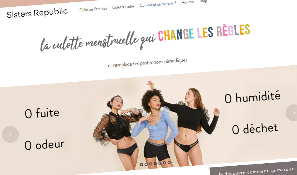 Les culottes qui remplacent les protections périodiques.