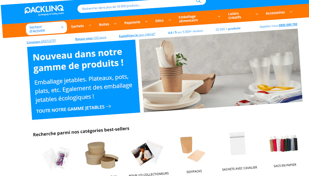 Emballages et fournitures pour loisirs créatifs.