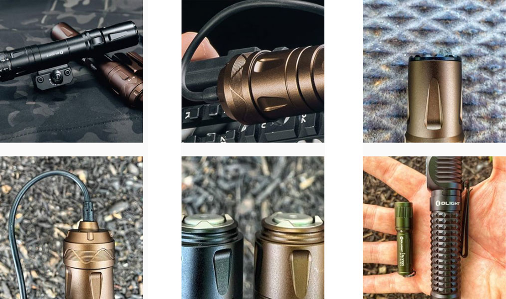 Les lampes Olight sur Instagram.